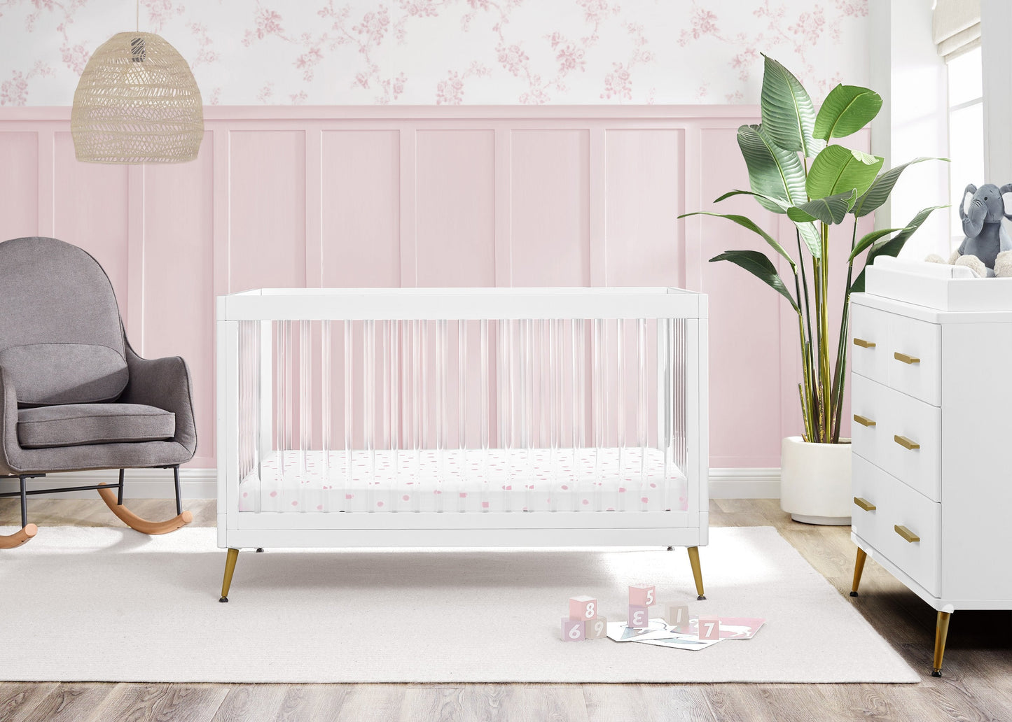 Sloane 4-in-1 Acrylic Convertible Crib