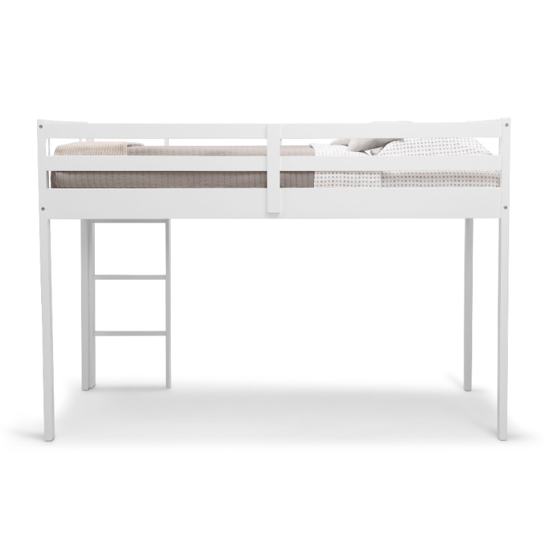 Twin Loft Bed with Guardrail and Ladder