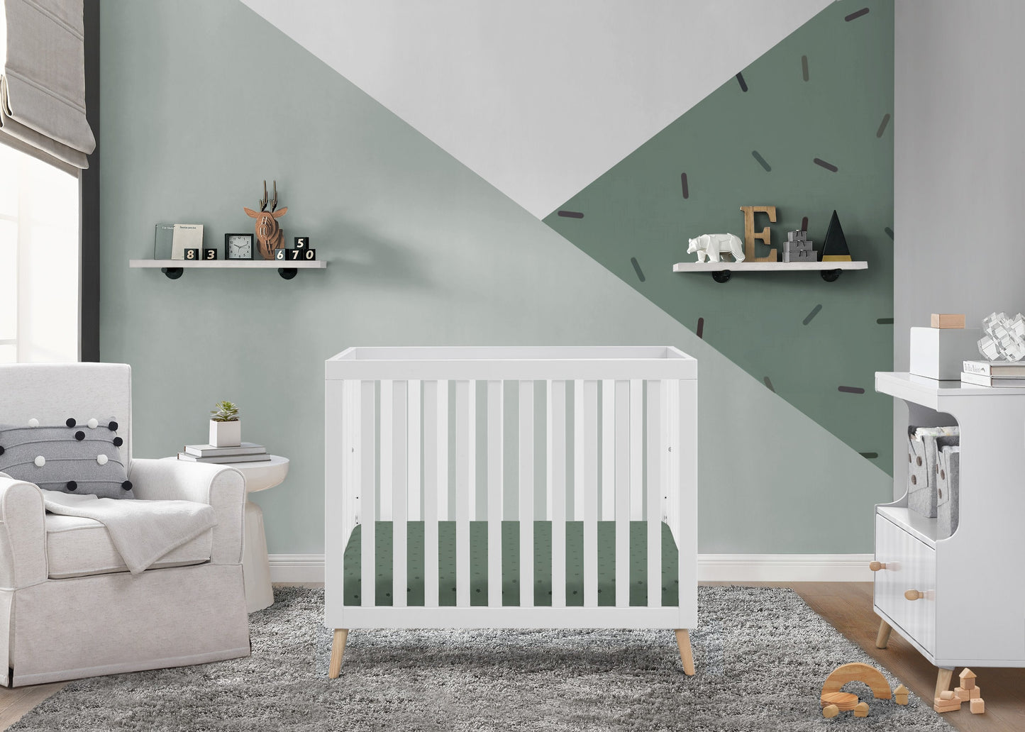 Essex Convertible Mini Baby Crib with 2.75-Inch Mattress