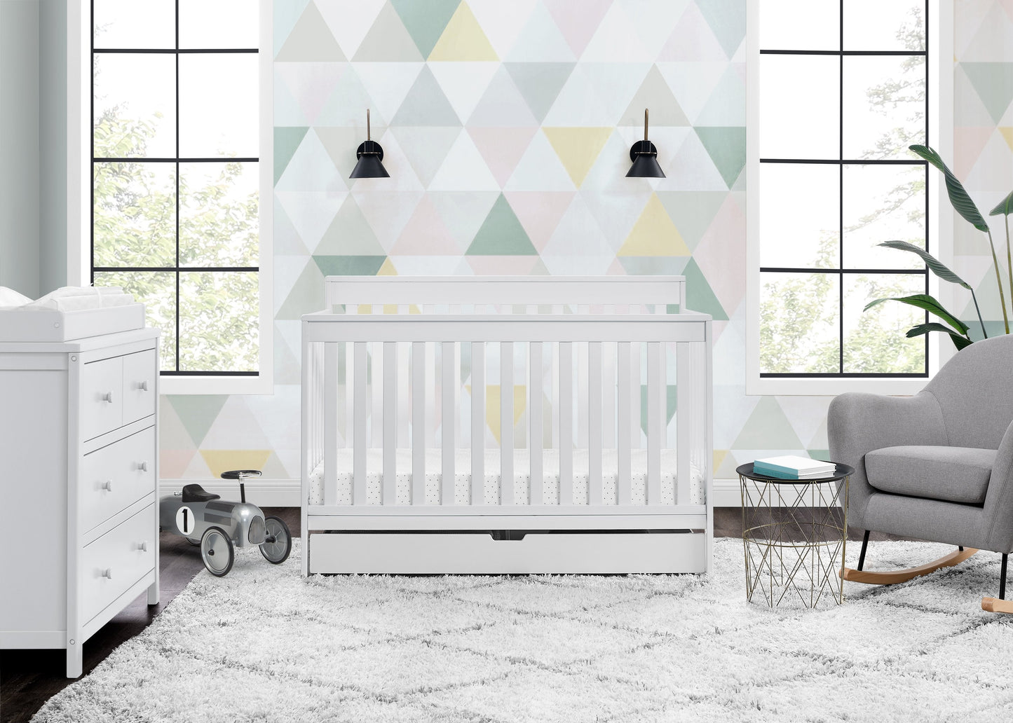 Mercer 6-in-1 Convertible Crib with Storage Trundle
