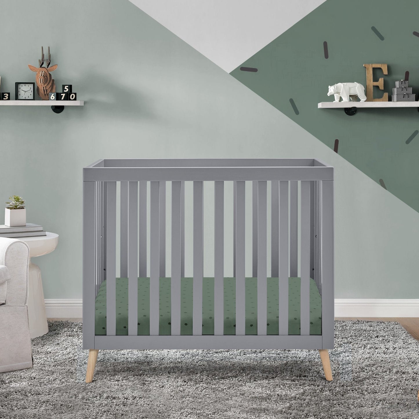 Essex Convertible Mini Baby Crib with 2.75-Inch Mattress
