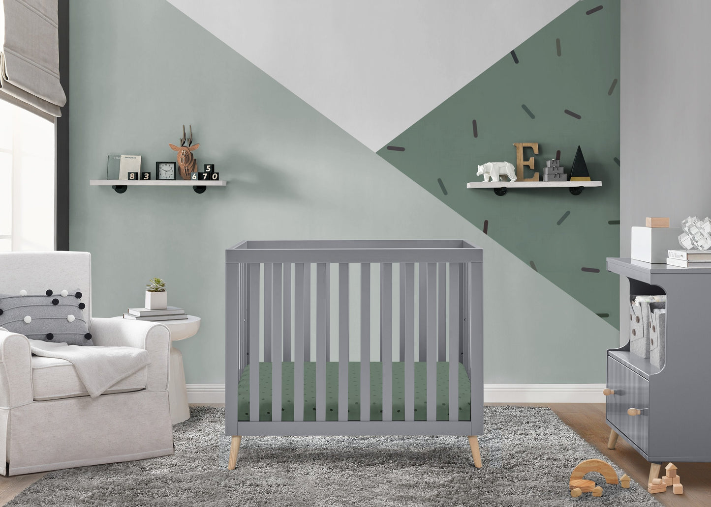 Essex Convertible Mini Baby Crib with 2.75-Inch Mattress
