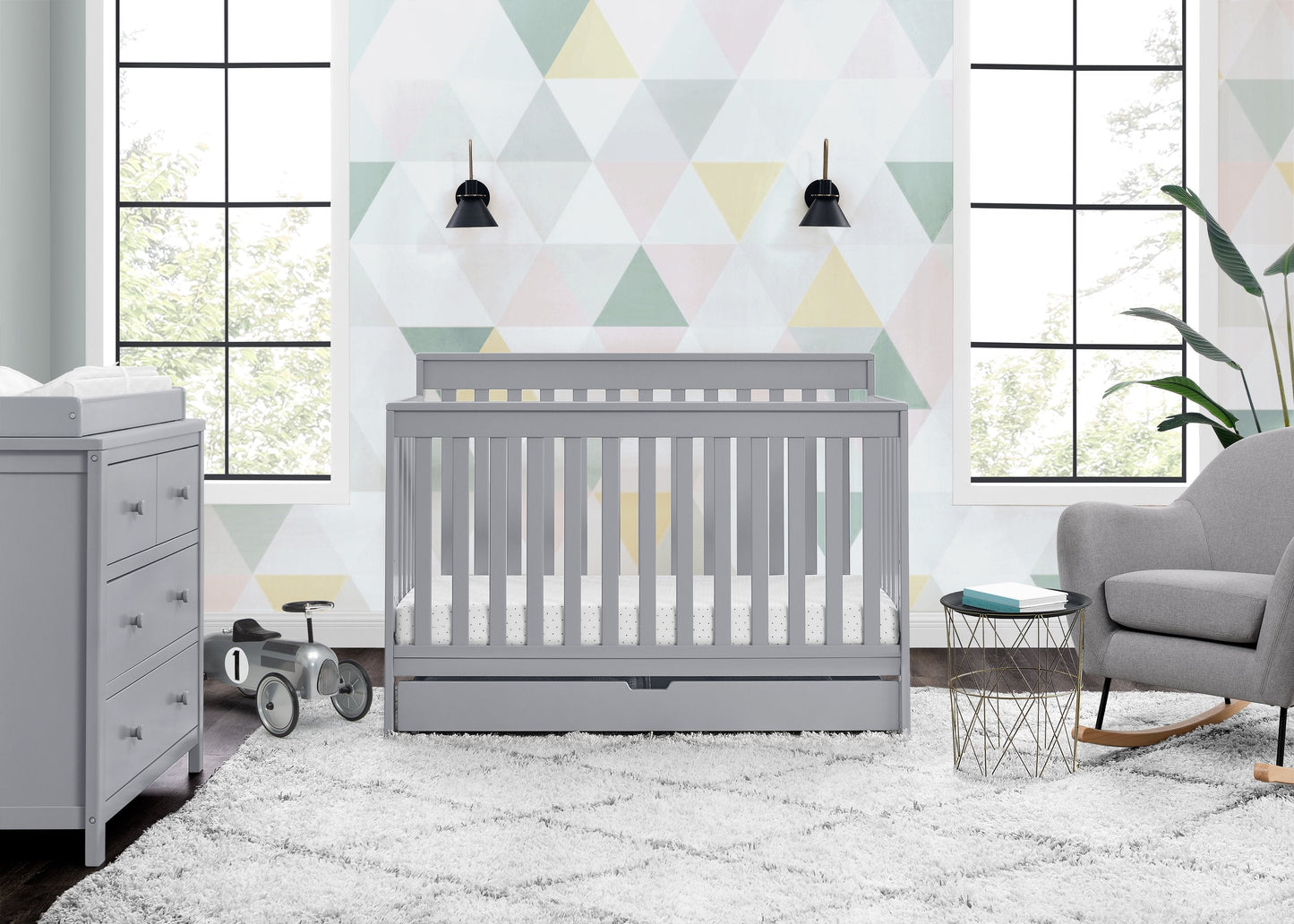 Mercer 6-in-1 Convertible Crib with Storage Trundle