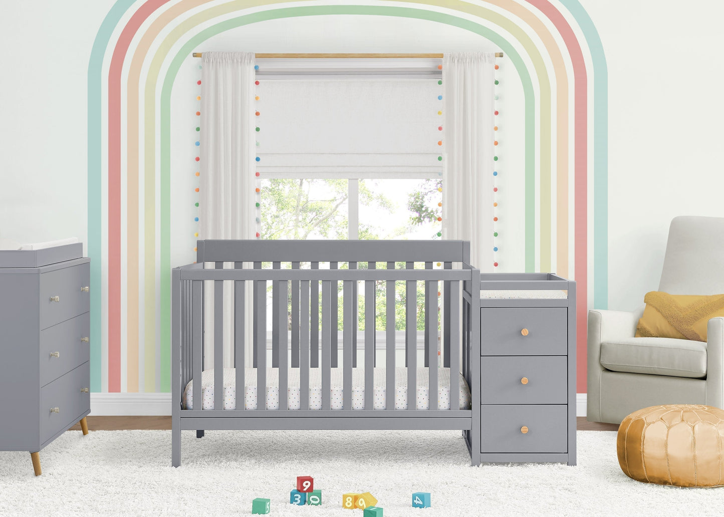 Flynn 5-in-1 Convertible Crib and Changer