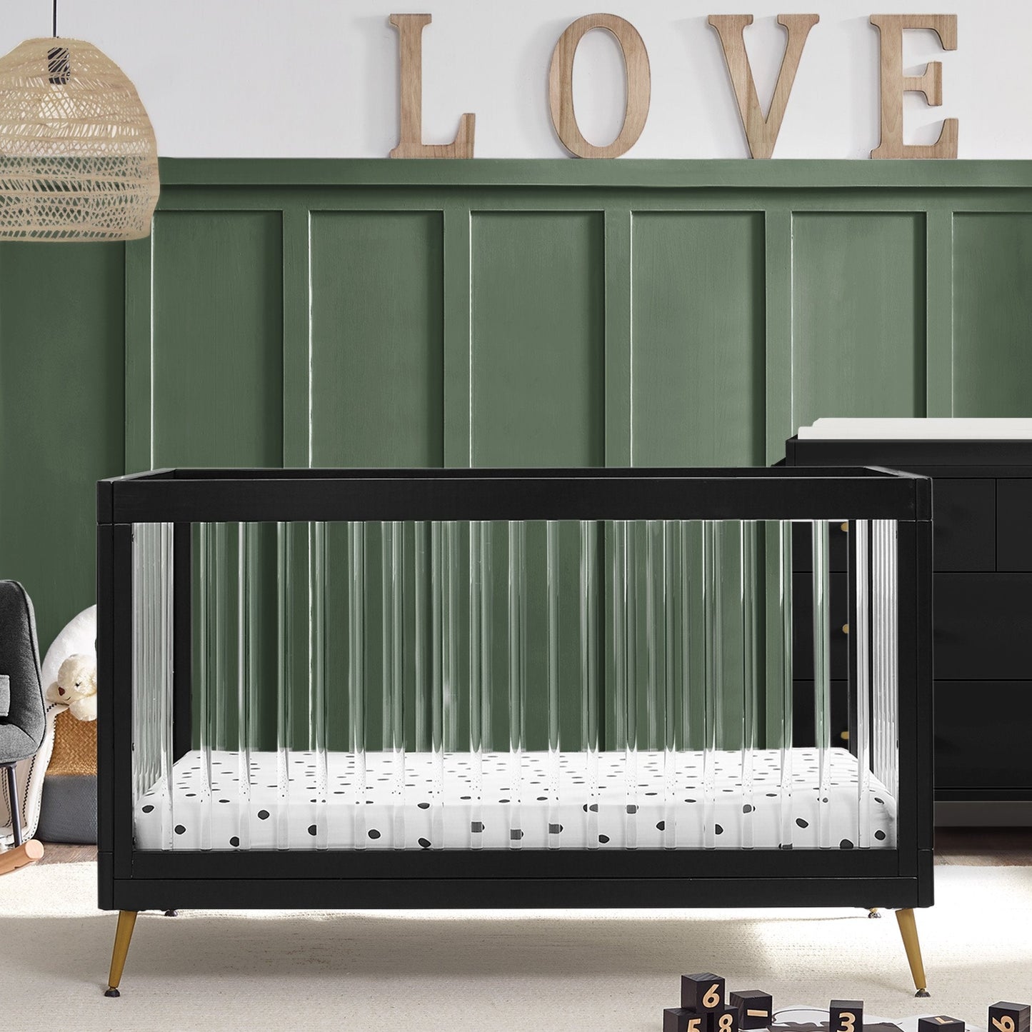 Sloane 4-in-1 Acrylic Convertible Crib