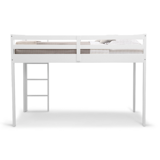 Twin Loft Bed with Guardrail and Ladder