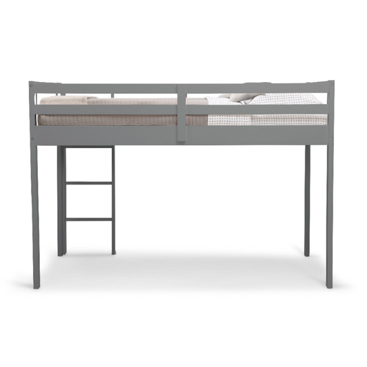 Twin Loft Bed with Guardrail and Ladder