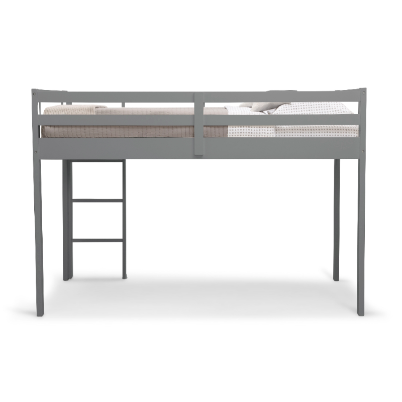 Twin Loft Bed with Guardrail and Ladder