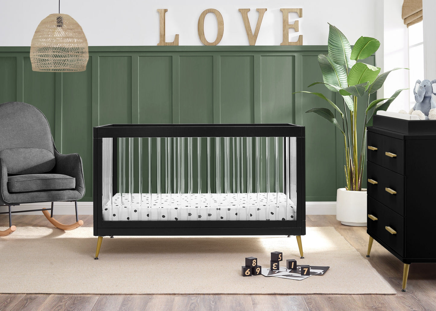Sloane 4-in-1 Acrylic Convertible Crib