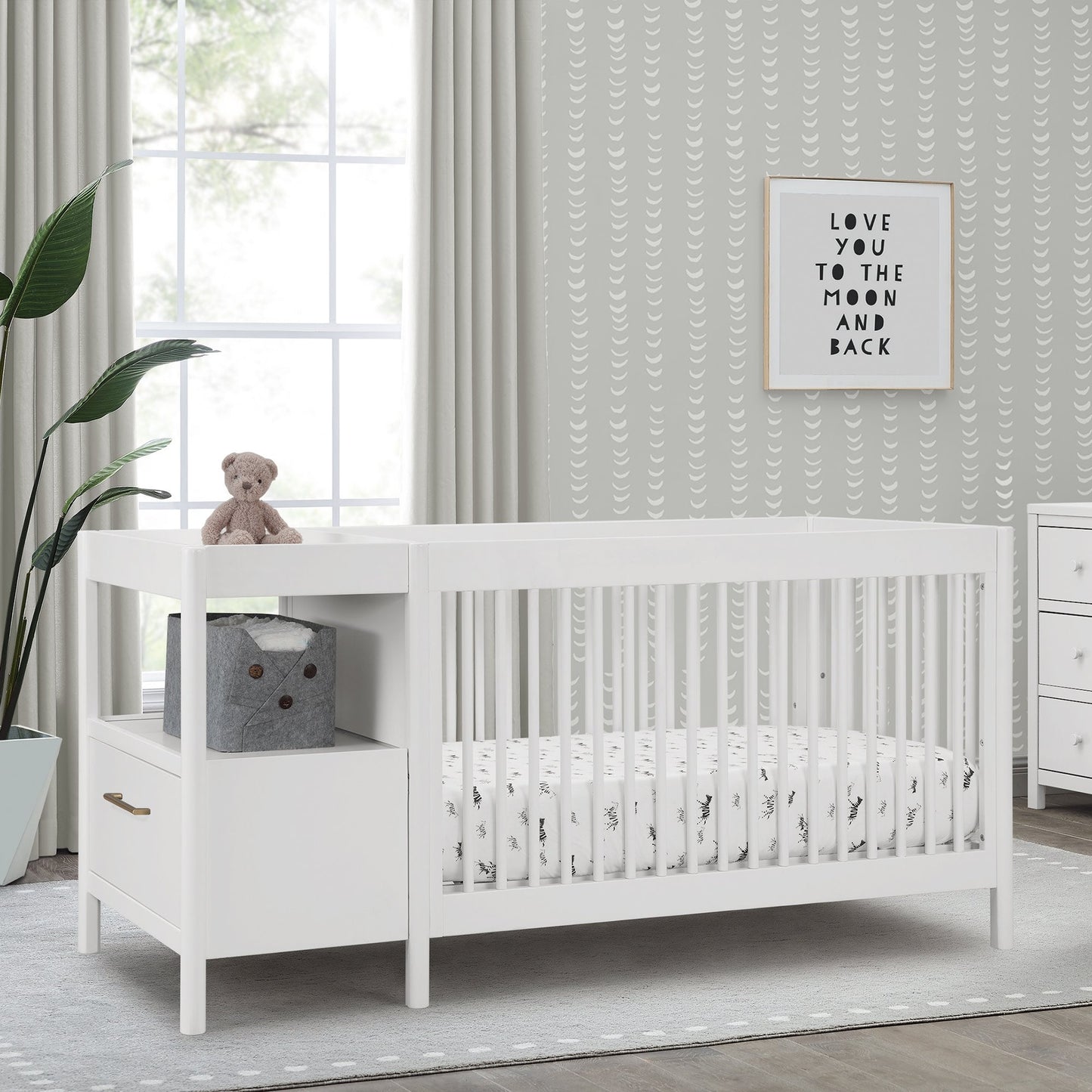 Zoe 5-in-1 Convertible Crib and Changer