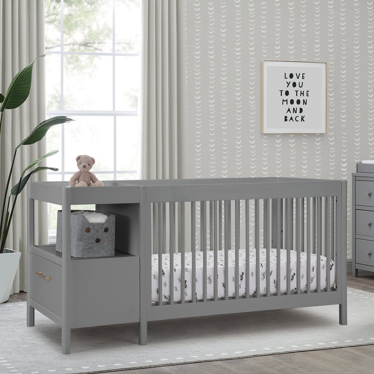 Zoe 5-in-1 Convertible Crib and Changer