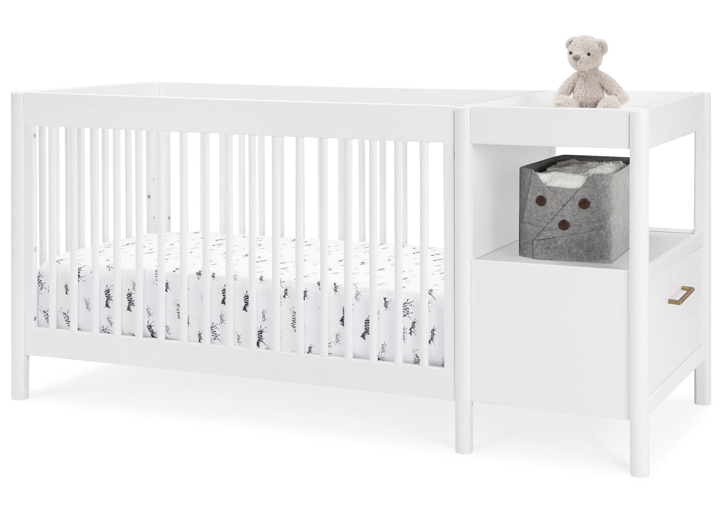 Zoe 5-in-1 Convertible Crib and Changer