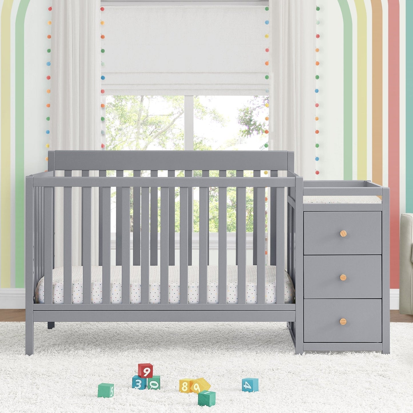 Flynn 5-in-1 Convertible Crib and Changer