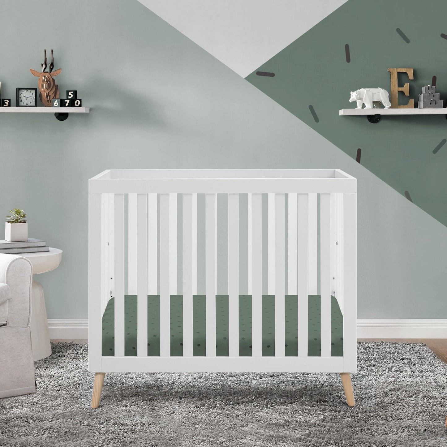 Essex Convertible Mini Baby Crib with 2.75-Inch Mattress